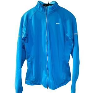 Nike Women's Blue Dri-FIT Full Zip Jacket - Size Large